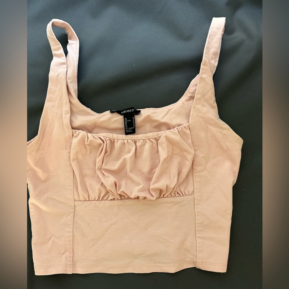 Pink ruffle crop top